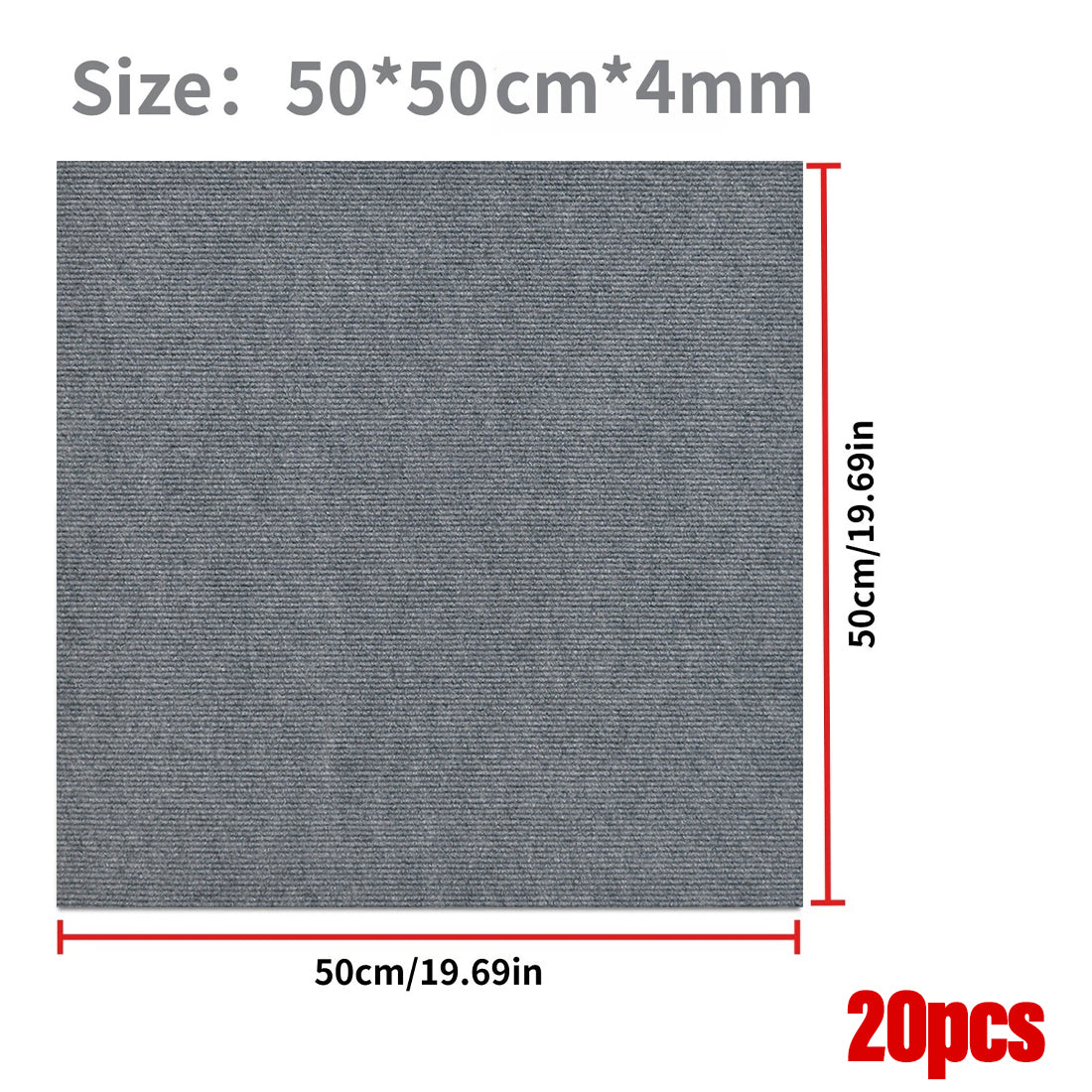 NEW 20x Carpet Tiles 5m2 Commercial Retail Office Home Shop Premium Flooring 50x50cm UK