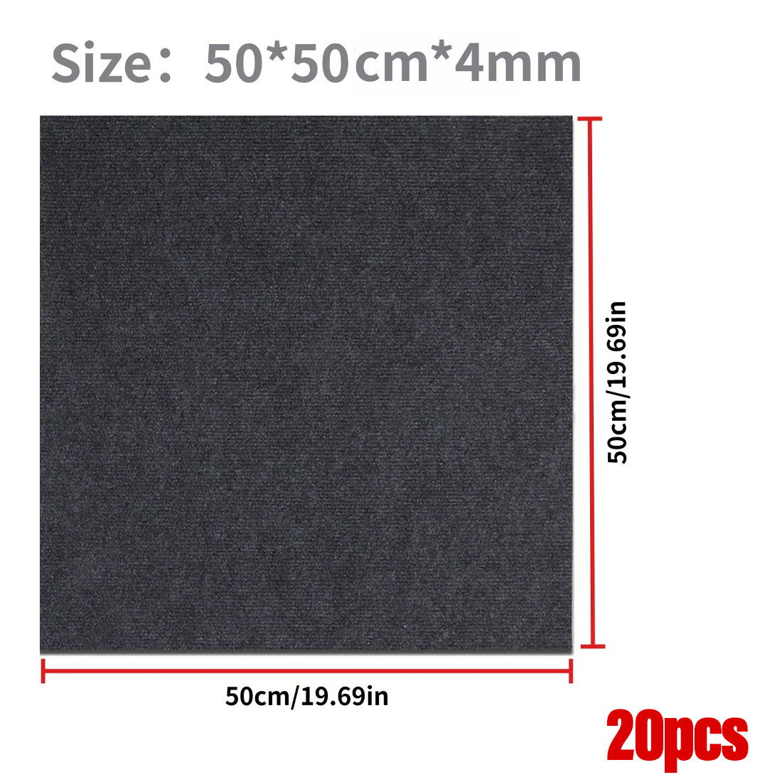 NEW 20x Carpet Tiles 5m2 Commercial Retail Office Home Shop Premium Flooring 50x50cm UK