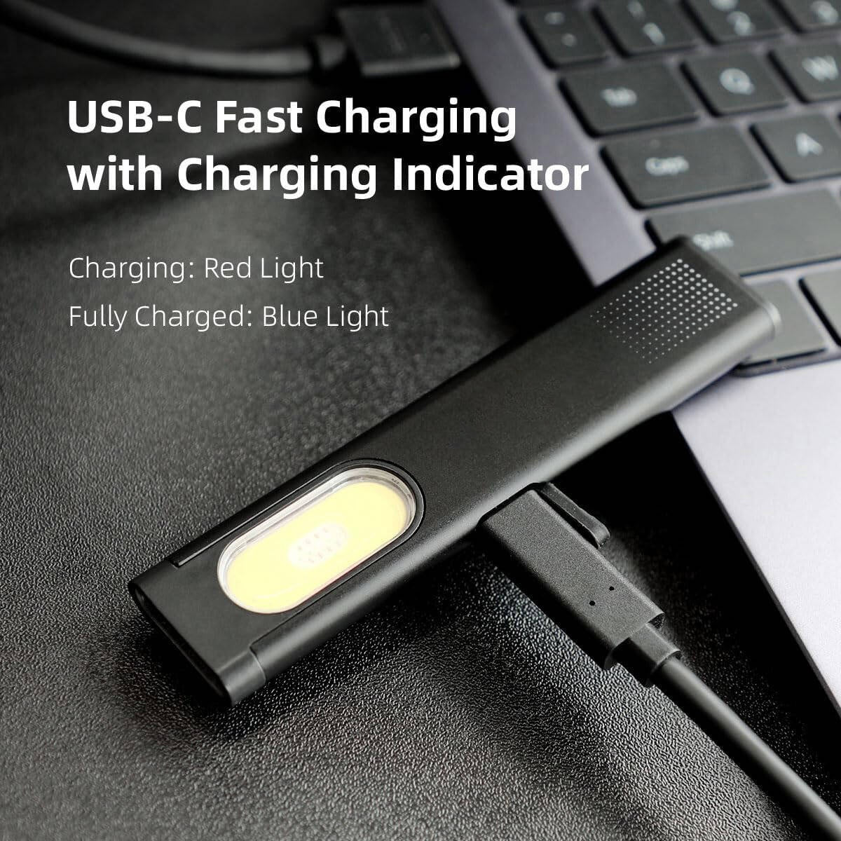 Ultra Thin Flat EDC Gadgets Torch With Magnetic Base & COB Side Light  Pocket Torch With Red Blue Emergency Strobe Everyday Carry Essential