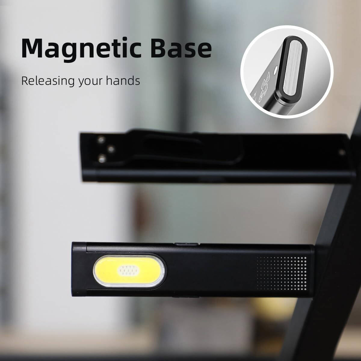 Ultra Thin Flat EDC Gadgets Torch With Magnetic Base & COB Side Light  Pocket Torch With Red Blue Emergency Strobe Everyday Carry Essential