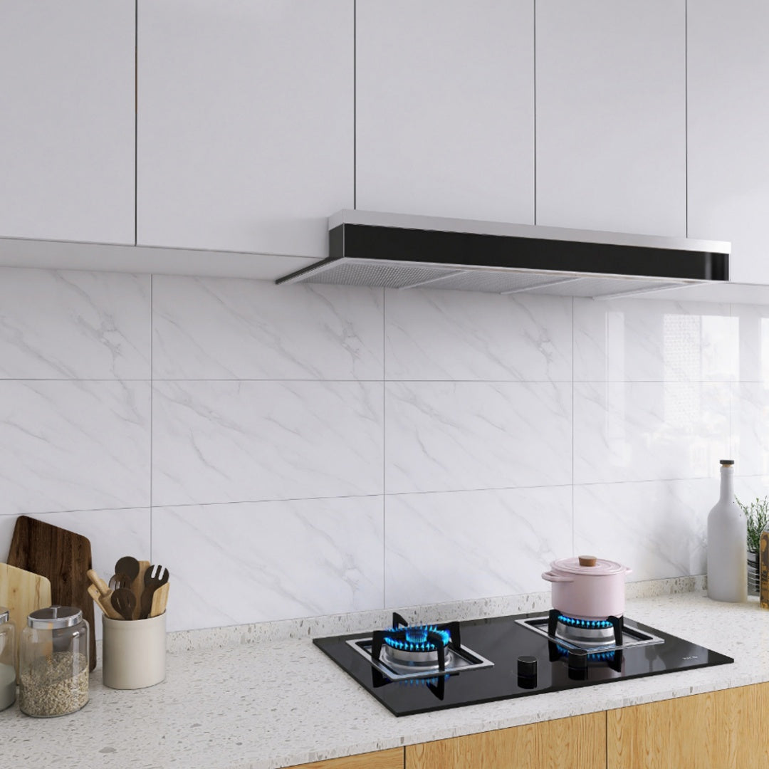 Marble Tiles Sticker Self-Adhesive Stick On Kitchen Home Wall Bathroom Decor---20pcs White