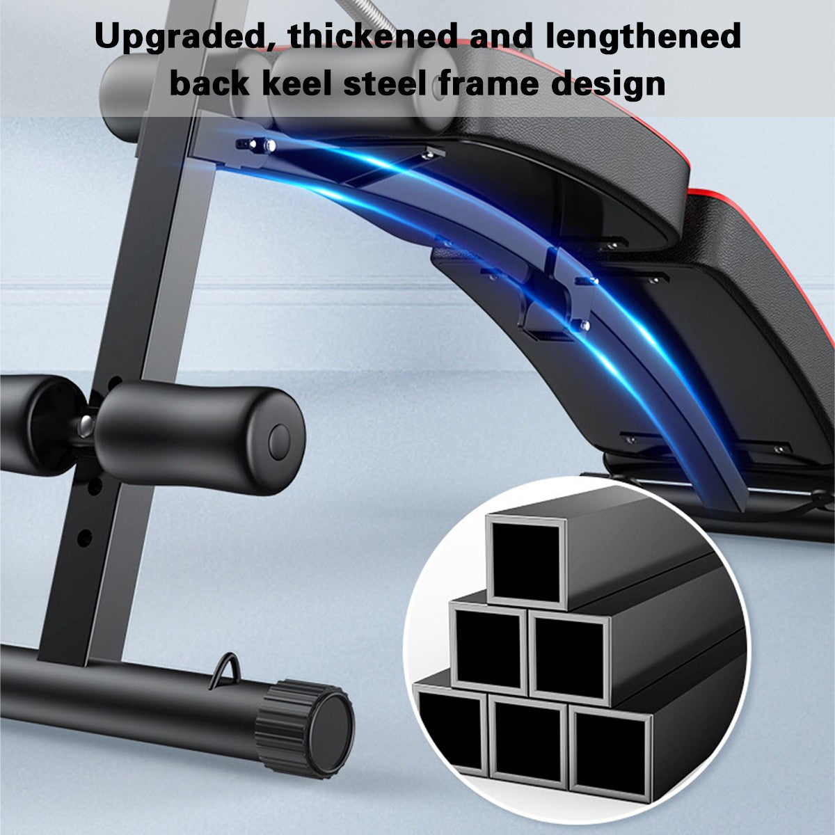 Sit Up Bench Adjustable Core ABS Workout Multipurpose Thigh Support For Home Gym