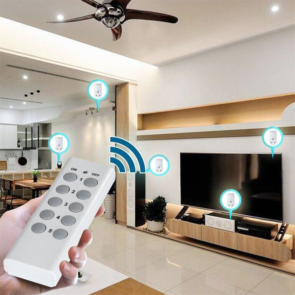 1-5 Remote Control Sockets Wireless Home Mains Power Outlet Pack UK Plug