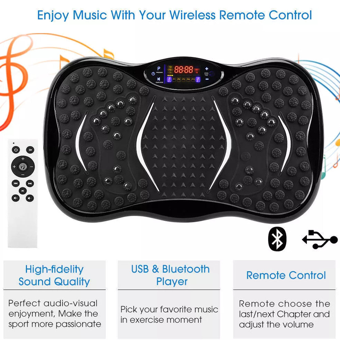 Vibration Plate Exercise Machine Home Workout Equipment Body Shaper Massager UK