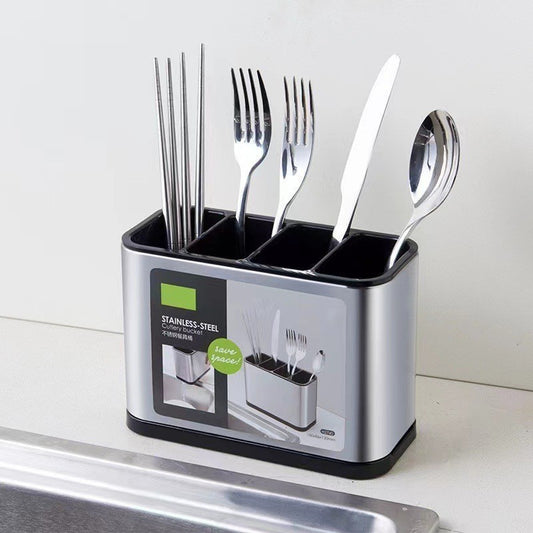 Multifunctional Kitchen Cutlery Holder Draining Chopstick Spoon Holder Storage Box Rack