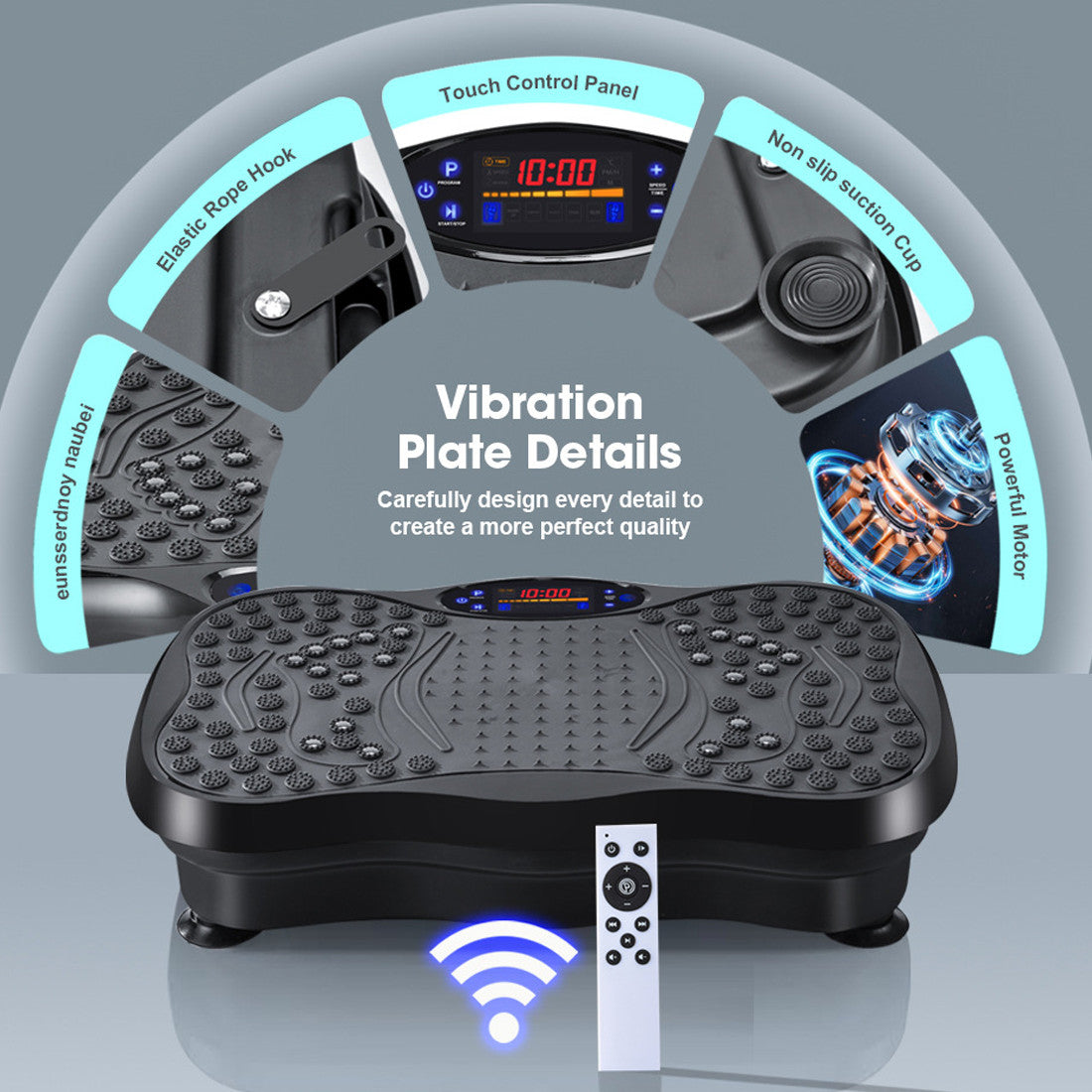 Vibration Plate Exercise Machine Home Workout Equipment Body Shaper Massager UK