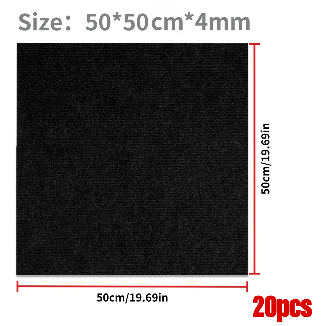 NEW 20x Carpet Tiles 5m2 Commercial Retail Office Home Shop Premium Flooring 50x50cm UK