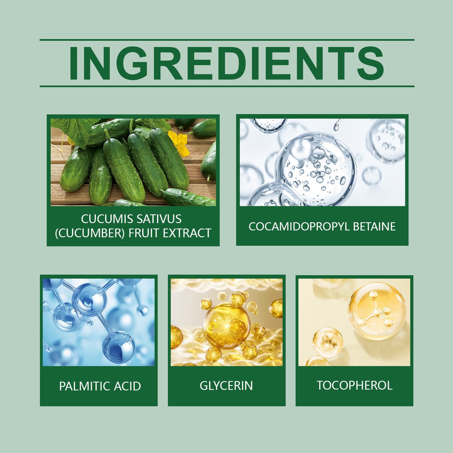 OUHOE  Cucumber Cleansing Soap, Deep Cleaning Face Bath Care Skin Refreshing Oil Control Multi-Purpose Soap