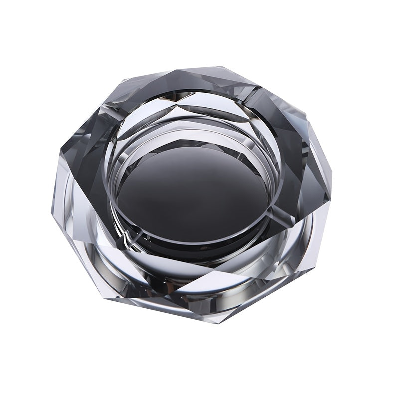 The Crystal Ashtray Is Creative And Distinctive. The Crystal Glass Trendy Ashtray Is Light And Suitable For Home Use, Living Rooms And Offices, Office Decor, Home Accessory, Modern Ashtray