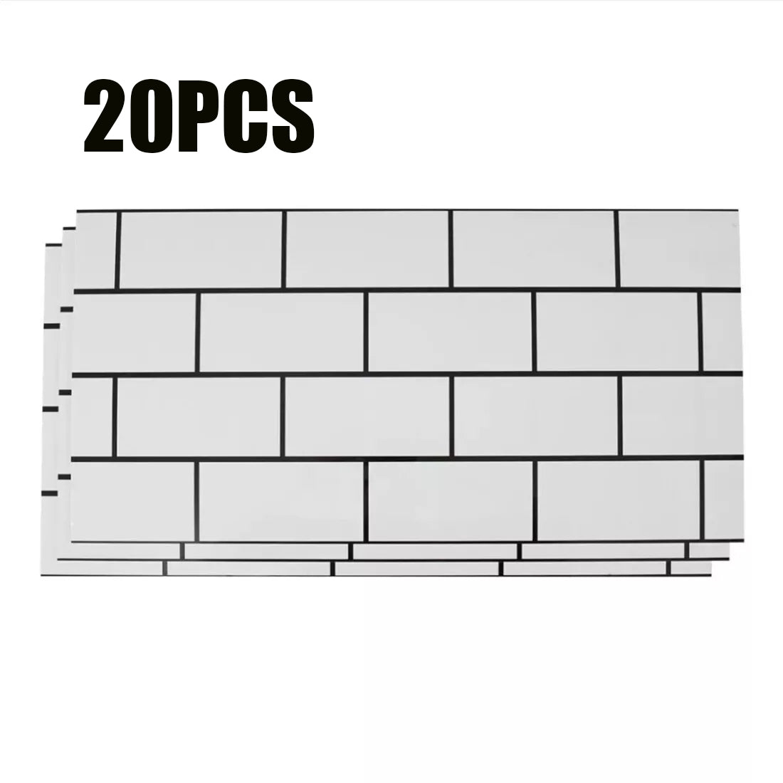 NEW 20 Marble Tiles Sticker Self-Adhesive Stick Kitchen Home Wall Bathroom Decor UK