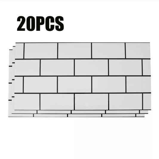 NEW 20 Marble Tiles Sticker Self-Adhesive Stick Kitchen Home Wall Bathroom Decor UK