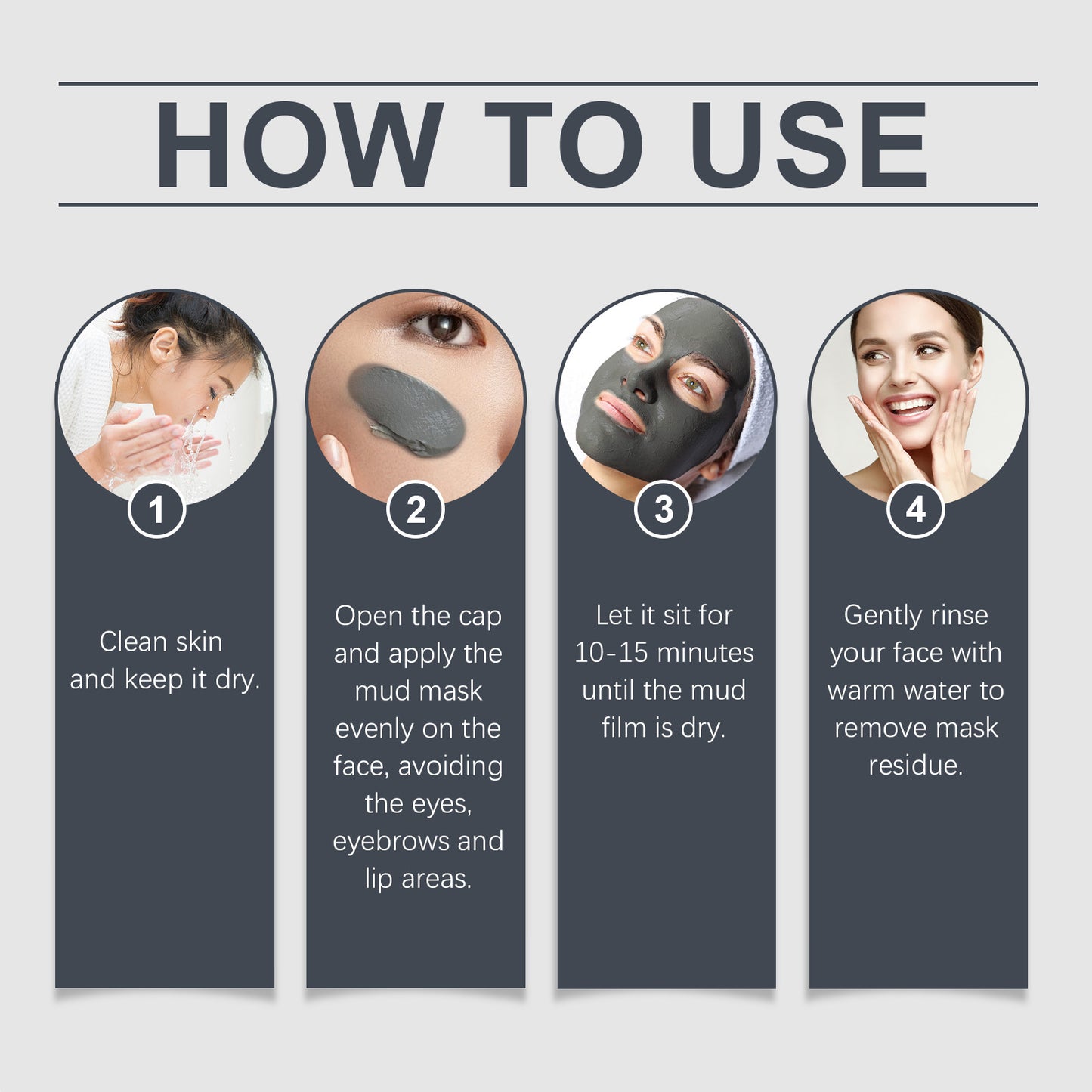 OUHOE Pore Cleaning Mud Mask Stick, Brightening Skin, Moisturizing And Cleansing Facial Skin Hydrating And Brightening Mask
