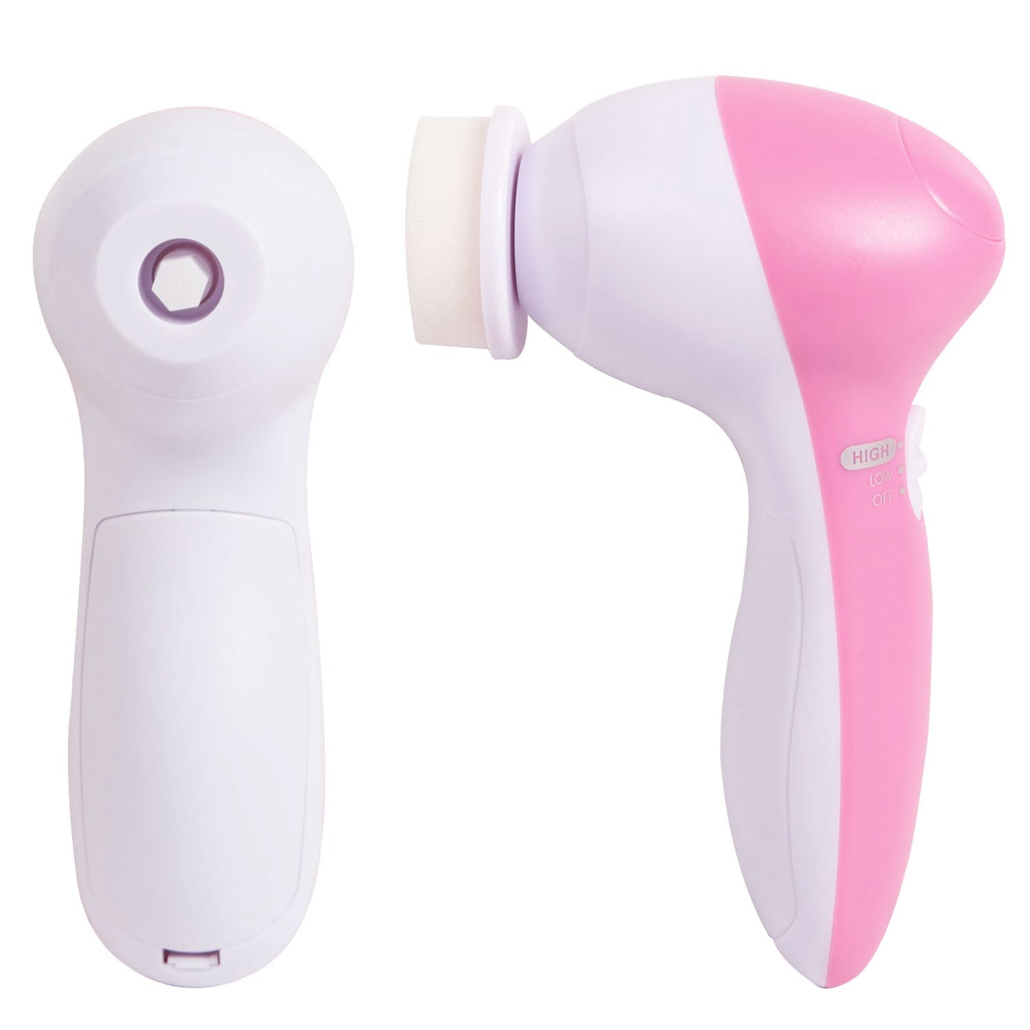 1Pc Facial Cleansing Brush Waterproof Face Spin Cleaning Brush With 5 Brush Heads Deep Cleansing Body Facial Brush Set For Gentle Exfoliating Removing Blackhead And Massaging