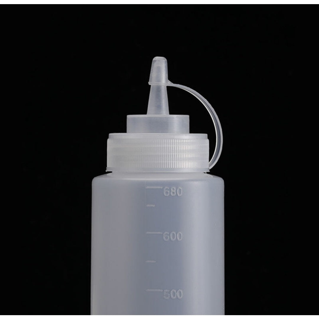 8 Pack Plastic Squeeze Sauce Bottles Kitchen Condiment Dispenser 500ml