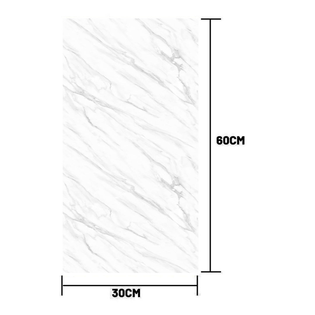 Marble Tiles Sticker Self-Adhesive Stick On Kitchen Home Wall Bathroom Decor---20pcs White