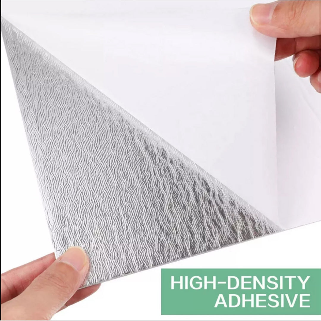 Marble Tiles Sticker Self-Adhesive Stick On Kitchen Home Wall Bathroom Decor---10pcs White